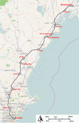Downeaster Train Route