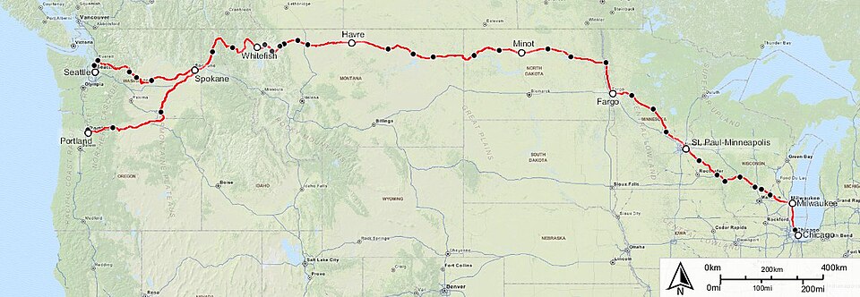 Know the Amtrak Empire Builder Route Map