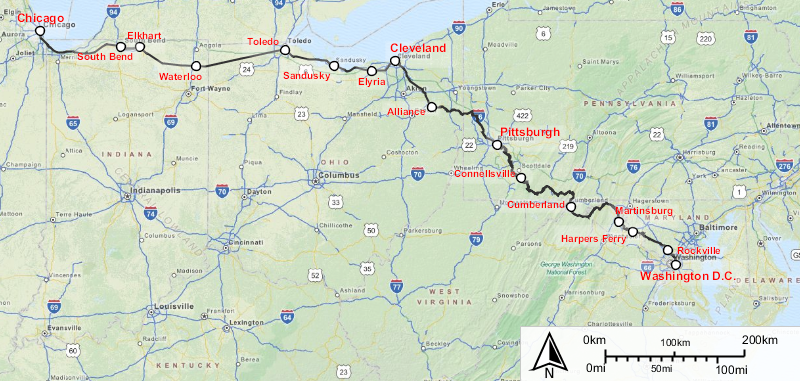 A Quick Brief on the Capitol Limited’s Track Route Map